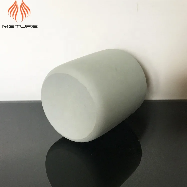Custom bulk cement container Small grey concrete candle jar with curved bottom