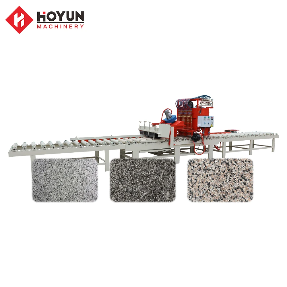 HONGYI High Speed Multi Head Marble Granite Stone Flaming Machine