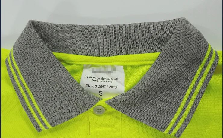 HiVis DN Cool Breathe Polo Shirt With Cross Back Workwear Hi Vis Polo Shirt Safety Reflective Short / Long