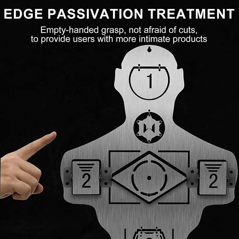 Tactical Portable Training Target Exercise Trains Metal Steel Targets Shooting Stainless Steel Half Body Target For Tactical