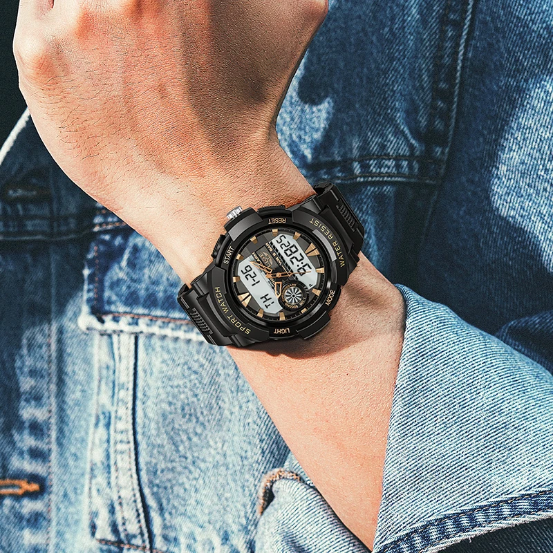 LIGE Digital Men Watch 50m Waterproof Wristwatch LED Quartz Clock Sport Watch Male Big Watches Men Relogio Masculino