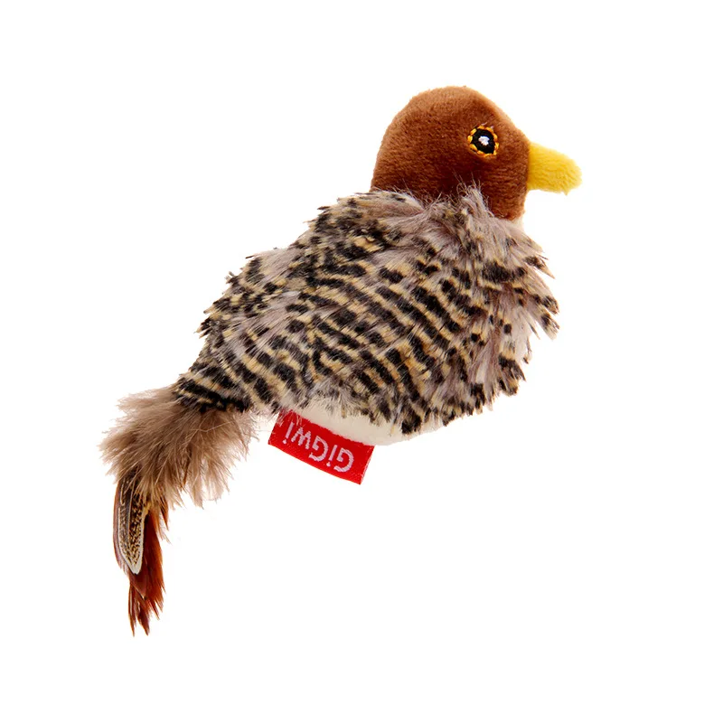 
2021 Real feather factory best selling cat toys bird like new design 
