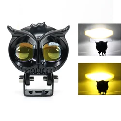 Factory Price High Low Beam Yellow White Dual Color Spot Beam 12V Projector Lens 40W E Bike Mini Driving Light For Motorcycle