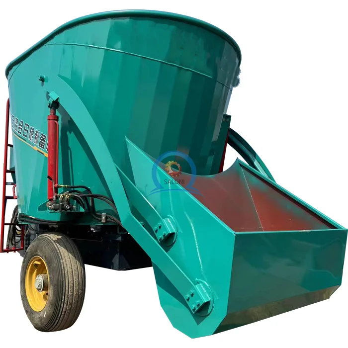 hot sale cattle silage feed mixer animal feed making machine dairy farm tmr wagon vertical cattle animal feed mixer