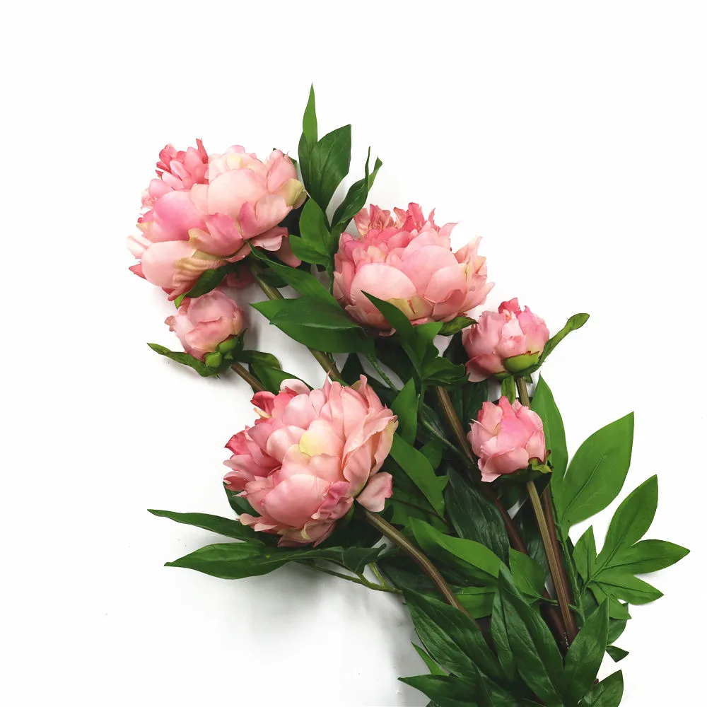 Искусственный цветок пиона 28 дюймов, украшение для сцены, высококачественный Шелковый Пион