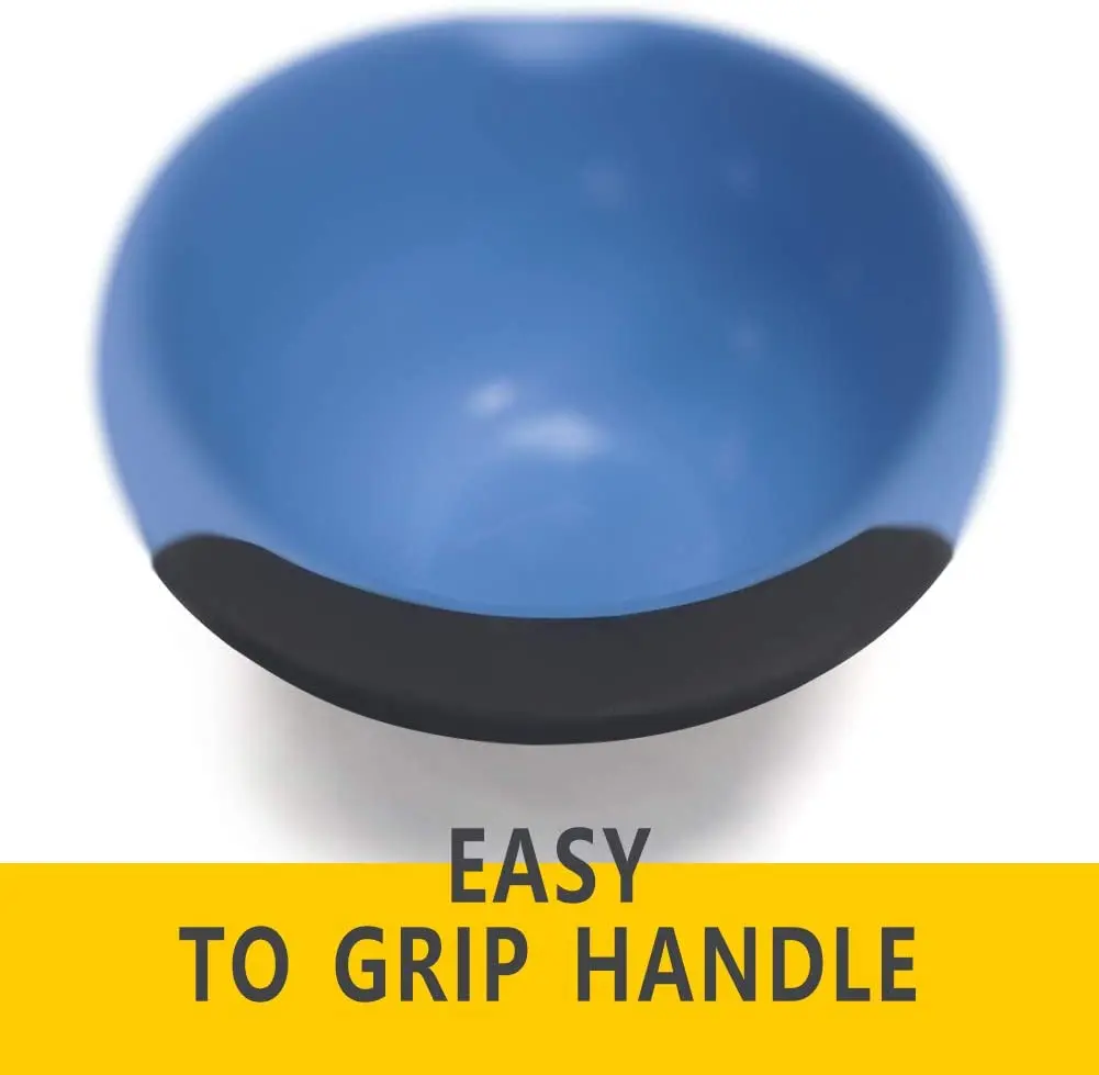 
3 Pack Nesting Mixing Bowls Set with Rubber Grip Handles Easy Pour Spout 