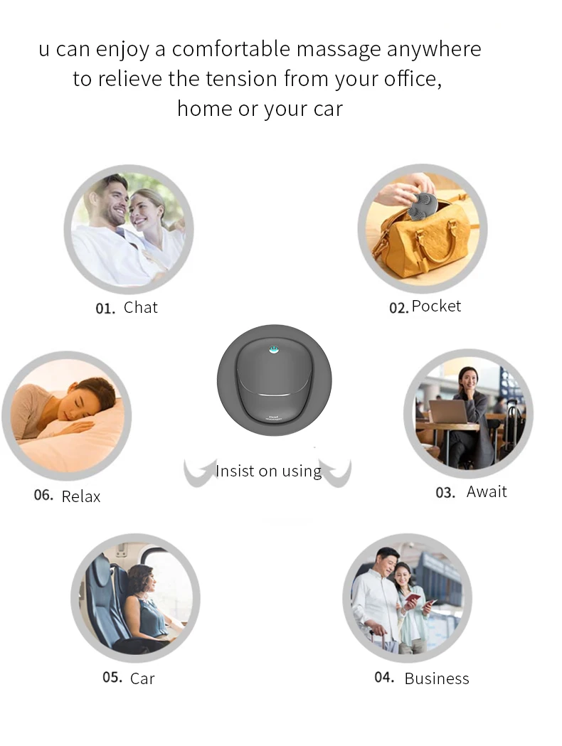 Wholesale price mini shower head massager relaxes the head and promotes blood circulation