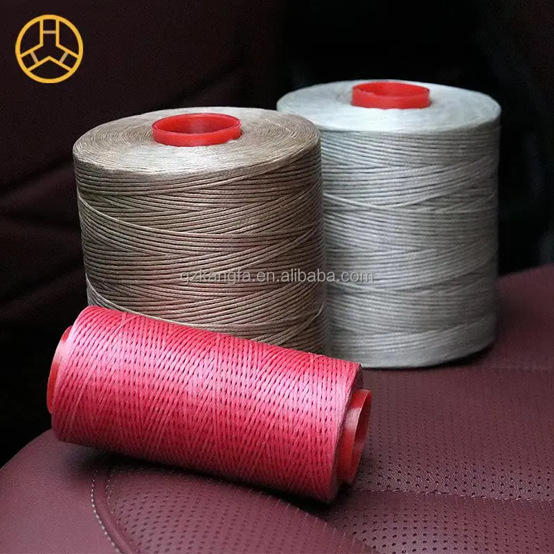 High Quality Waterproof Black 0.8mm 100% Polyester Flat Waxed 210D/16 Braided Thread For Leather