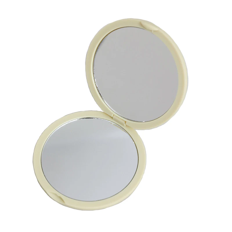 wholesale folding round pocket mirror portable double-sided flip cosmetic mirror accept design DIY cosmetic mirror
