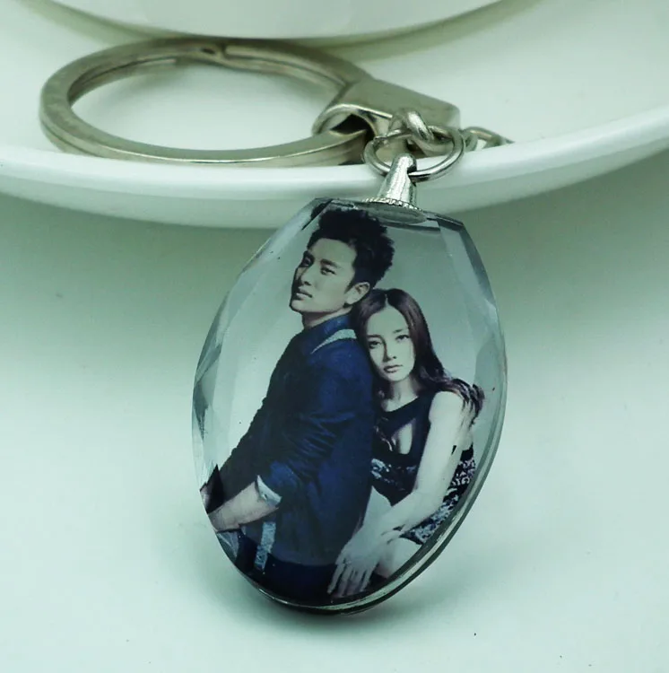 Personalized Gift Crystal Photo keychain key Chains MH-YS0462