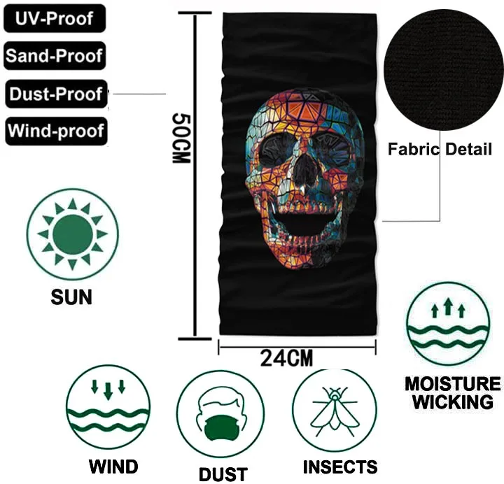 Multifunctional Polyester Seamless Sublimation Buffs Custom Snoods With Your logo Neck Gaiter Mask