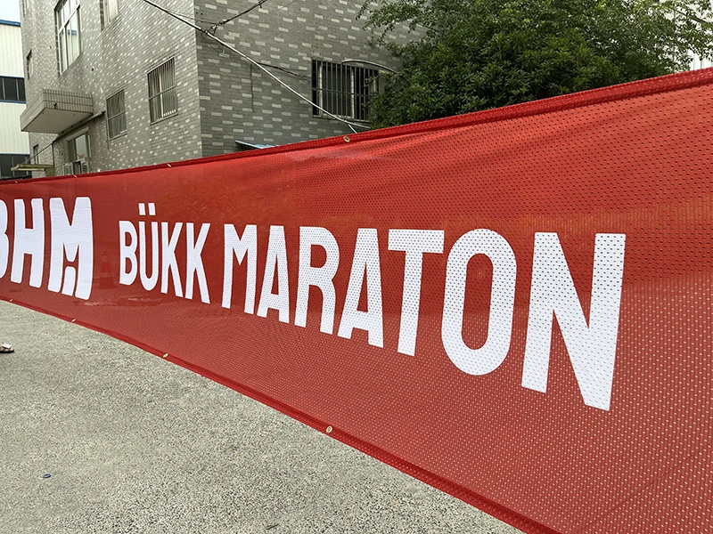 Outdoor Advertising Printing Flag Fabric Polyester Fence Mesh Banner