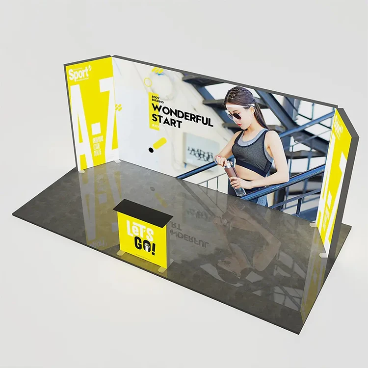 Modular Fabric Frame Led Light Box Displays for Trade Show Exhibition 3*3M