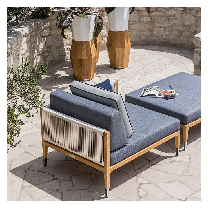  PE wicker rattan patio outdoor furniture L shape soft cushion garden sofa set with coffee