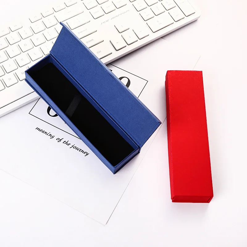 Spot rectangular magnet clamshell gift pen box Business paper pen storage box signature pen packaging paper box