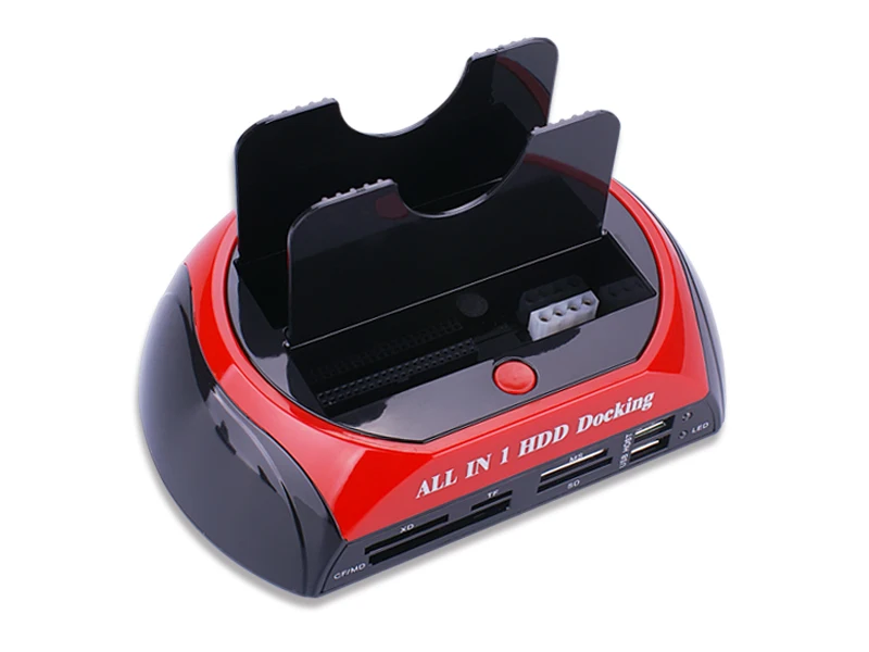 All In 1 HDD Docking Station IDE SATA USB 2.0 to 2.5 3.5 Inch Dual Slot Hard Disk hdd dock station  OTB  hard disk base