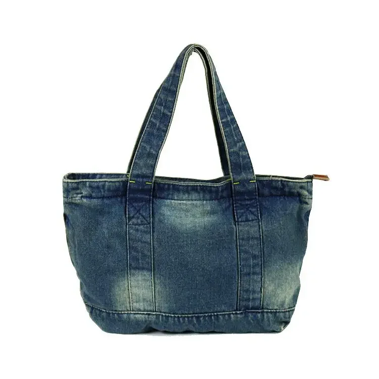 Ladies Casual Tote Bag Female Jeans Hand Bags Women High Capacity Denim Handbag