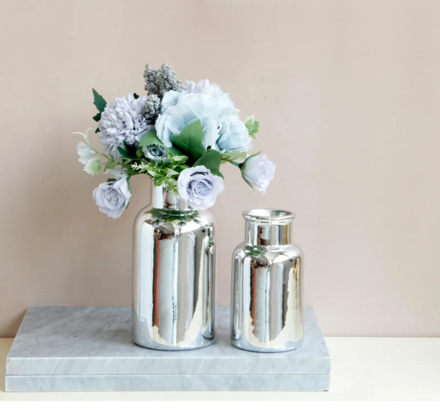 Wholesale Gold Silver Flower Vase for house dec
