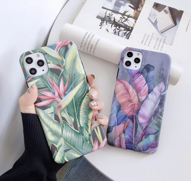 
Phone Casing For Iphone 12 Case Vintage Leaf Apple 11 Pro Max Mini 7 8 Plus SE Anti-drop X XS XR Covers 
