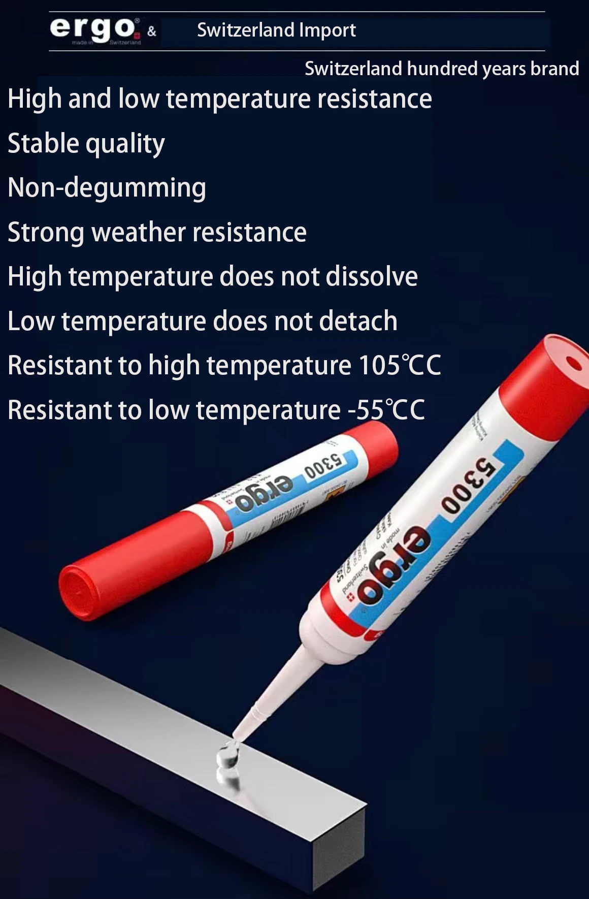 Switzerland ERGO 5300 Super Glue Small Branch 2g10PC Genuine Fast Drying Powerful Glue Universal Glue 502 High Viscosity