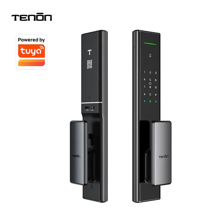 Tuya Smart Remote Control Fingerprint Door Lock Fully Automatic Electronic Security Digital Pull Push Smart Lock Keyless