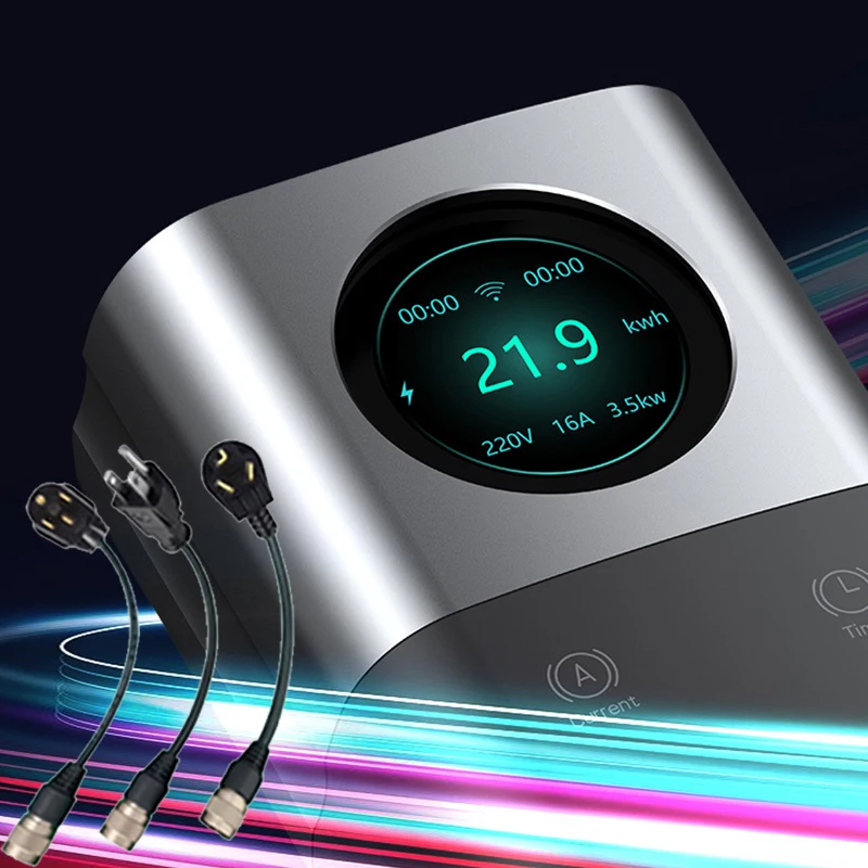 Portable Fast Electric Car AC Charger 3.5 KW 7 KW 22 KW Outdoor Wallbox Charging Station