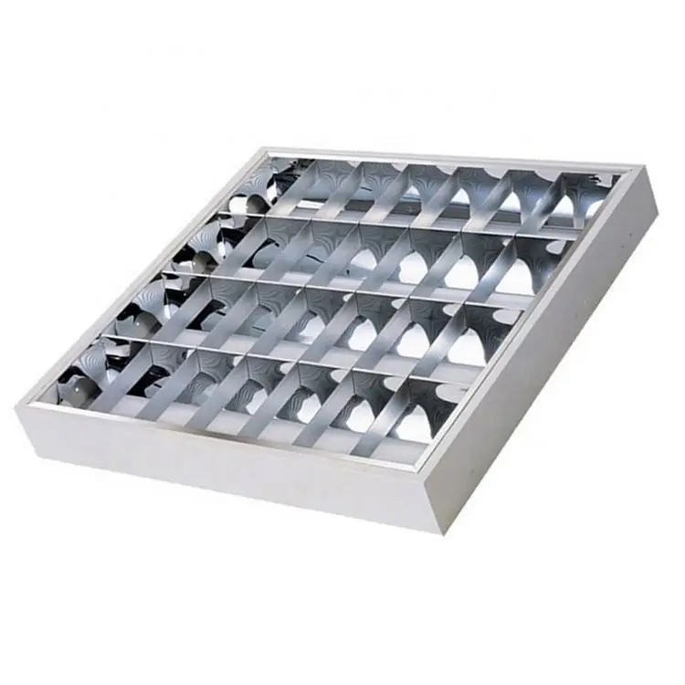 Anodized aluminum reflector T5 3x28W fluorescent fixture ceiling T-bar grid light