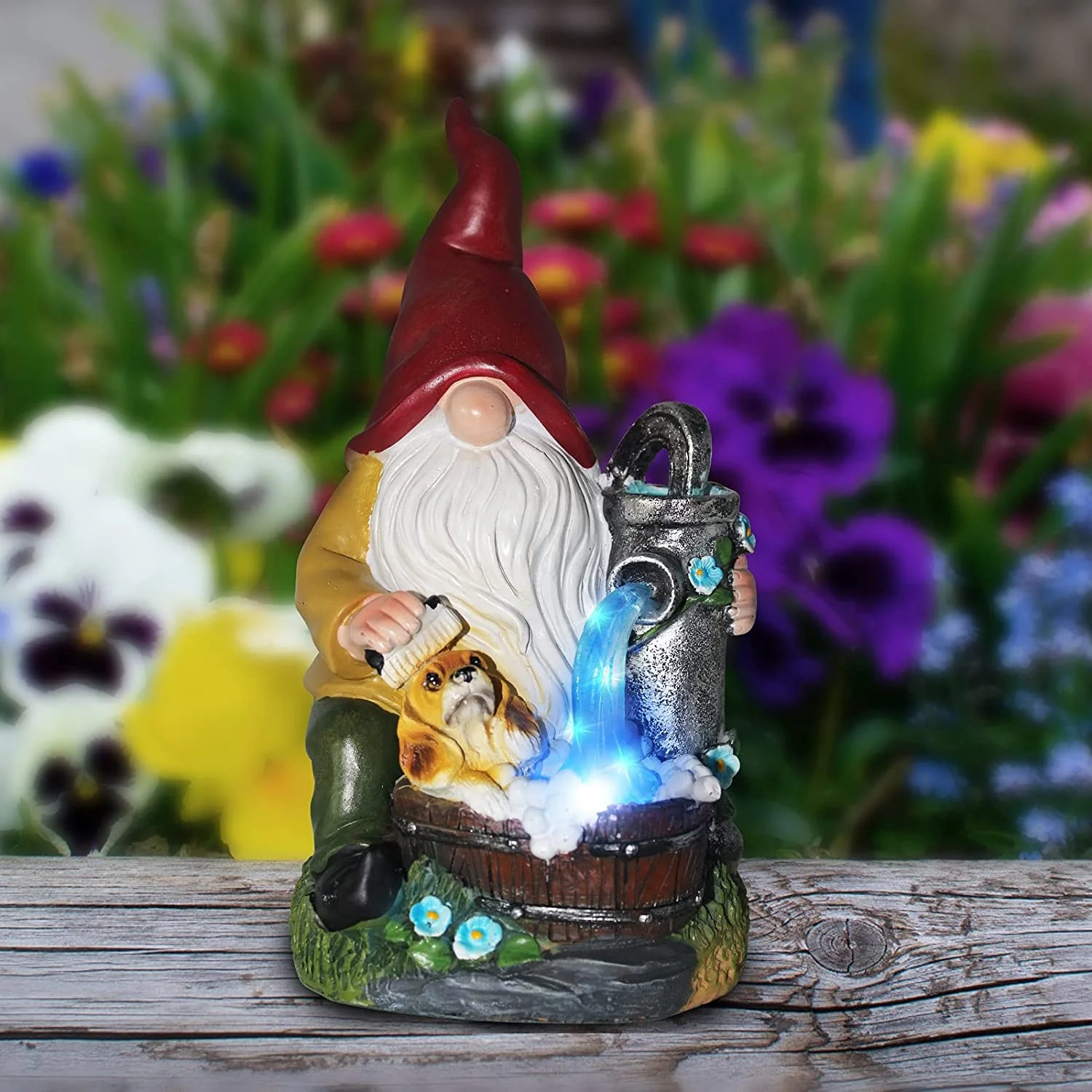 Solar resin ornaments factory manufactures various resin accessories craft garden dwarf statues