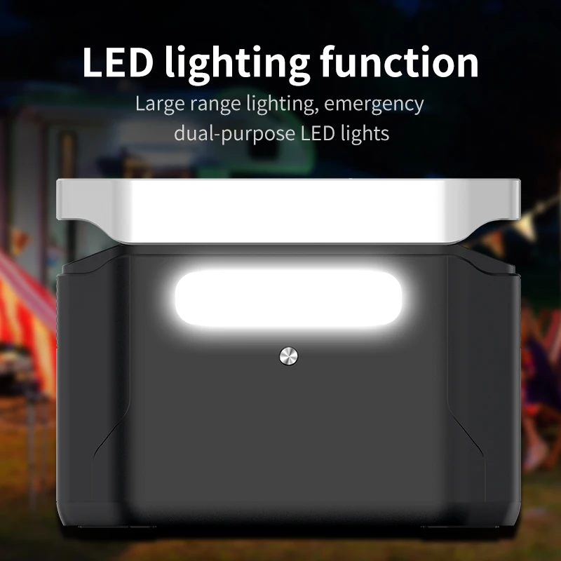 1000W 1200W 1500W Home Energy Storage Outdoor Emergency Energy Storage Power Portable with Rechargeable Lighting