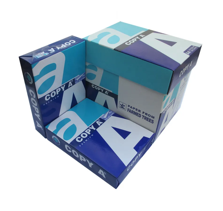 Wood Pulp Printing Paper A4 Size White 70 75 80Gsm Item Color Weight Origin Type Copy Place Model Brightness