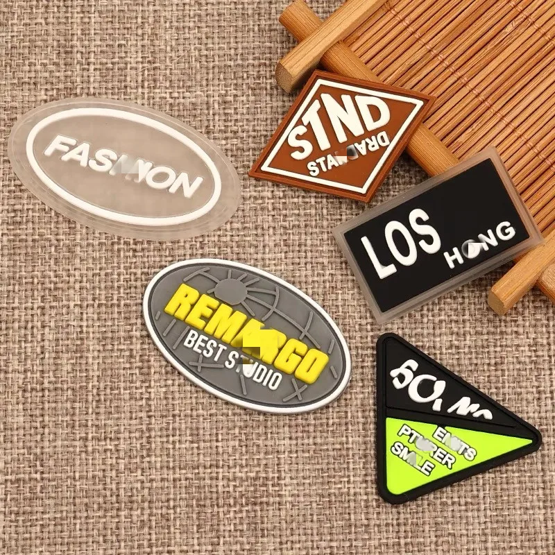 Custom Shape Logo PVC Soft Rubber Badge 3D 2D Silicone TPU Label For Clothing Bag