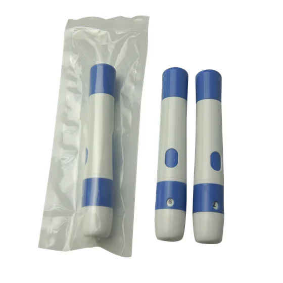 lancing device with soft twist blood lancet