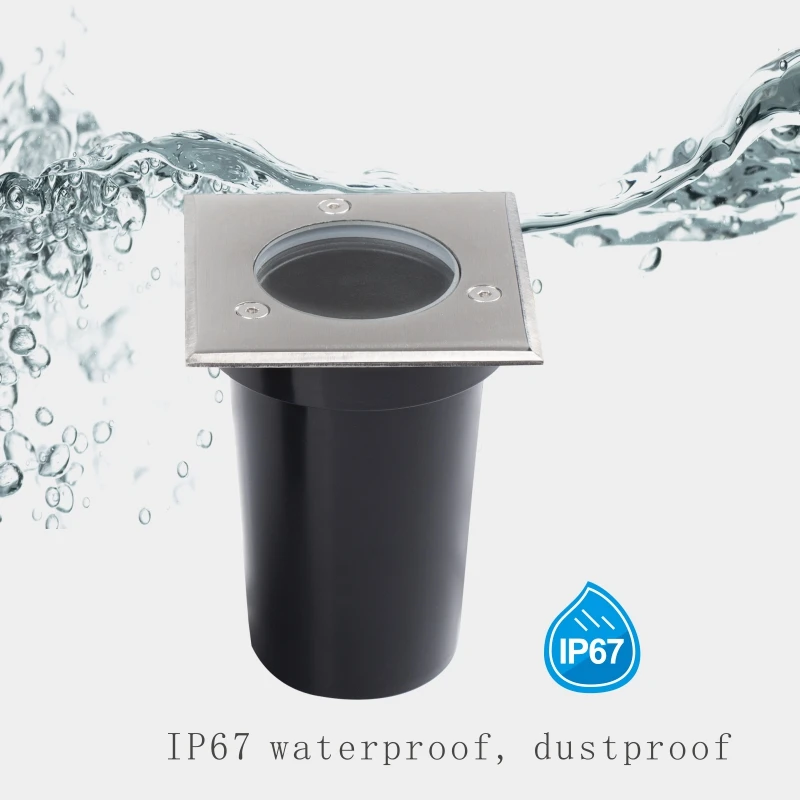IP67 Outdoor Waterproof Recessed Floor Round Led Deck Garden Inground Buried Underground Light Step Wall Light