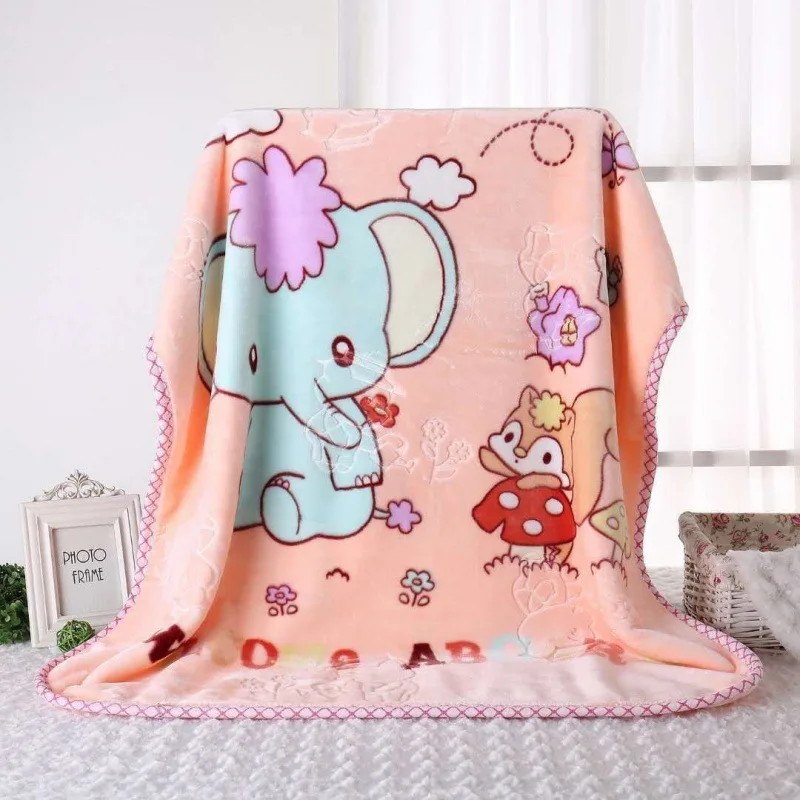 Custom Soft 100% Polyester Children Cloudy Baby Napping Flannel Coral Blanket