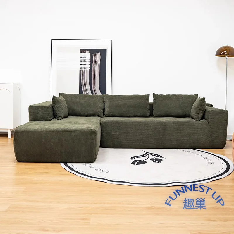 Italian foam compressed sofa furniture modular compressed modern sofa bed living room corduroy fabric compression sofa foshan