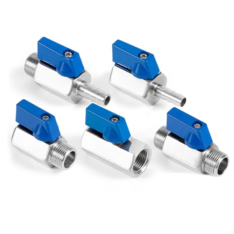 304 нержавеющая сталь PN63 мини-ручка шаровой клапан с наружной резьбой ручной переключатель миниатюрный шаровой клапан