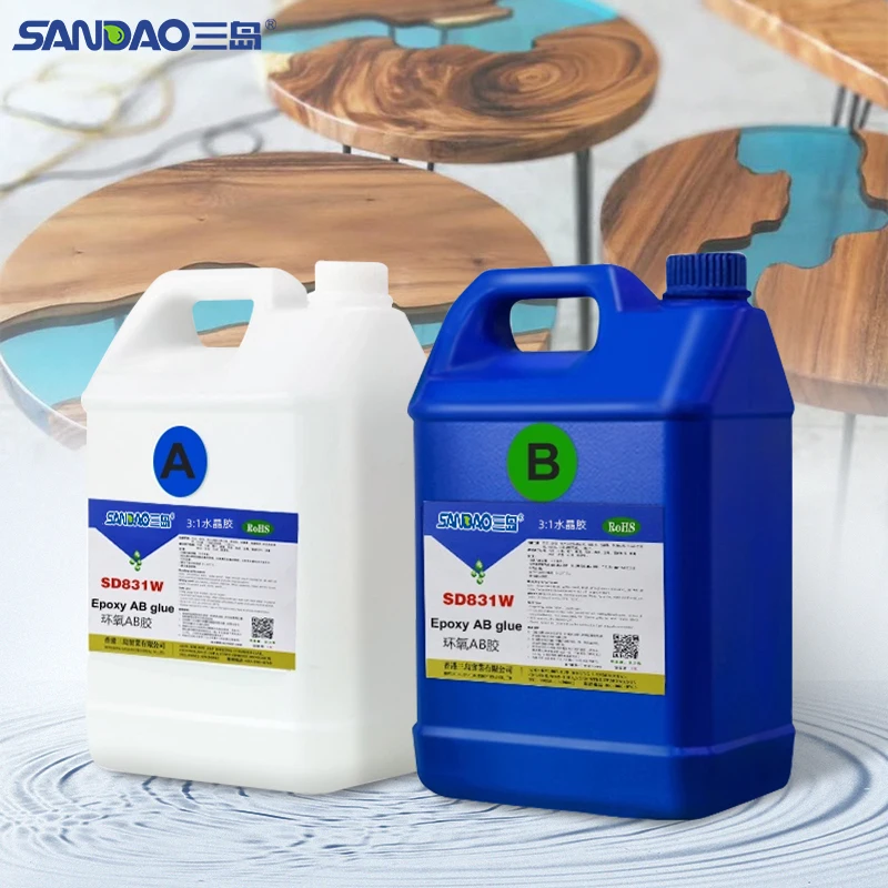 Good Rating Two Component Clear resina epoxy adhesive Epoxy Resin Glue for wood table