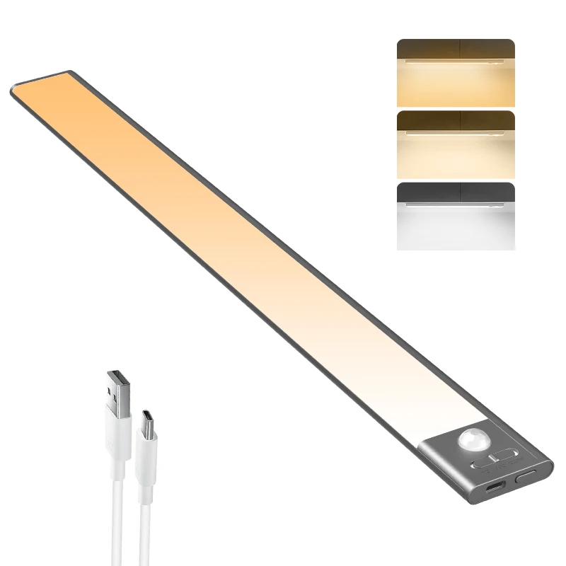 3.5W LED Rechargeable Light Bar, 1500mAh Battery, Stick on Magnetic Mount, for Reading, Cabinet,, bedside wall