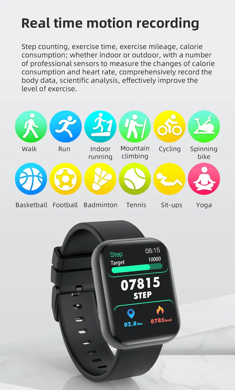 Multiple Languages Mens Smart Digital Health Band Luxury New Arrival Smart Wrist Watch P85 Dropshipping Products 2022