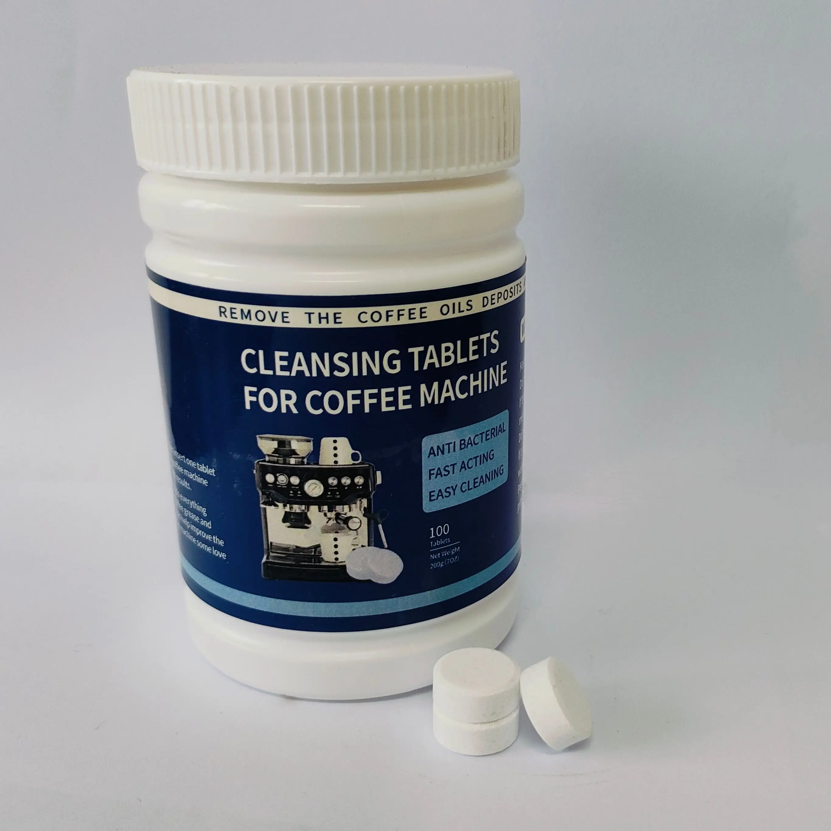 Eco-friendly Coffee Maker Cleaning Tablets Remove Oil and Residue Detergent Effervescent