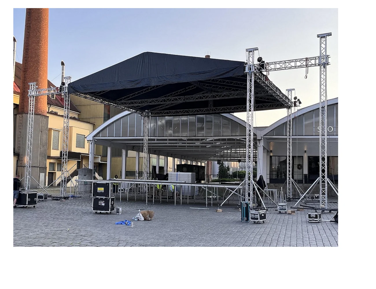 roof truss pa system and outdoor stage for concert