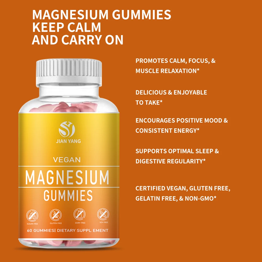 Natural Flavor Gummy Supplement Magnesium Citrate Gummies for Promotes Healthy Relaxation