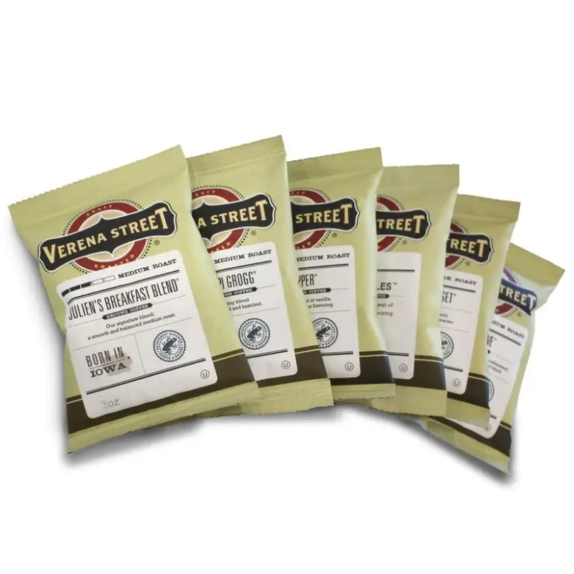 Custom Bags Foil Lined Coffee Sachets 2oz Coffee Packs Coffee Single Sachet