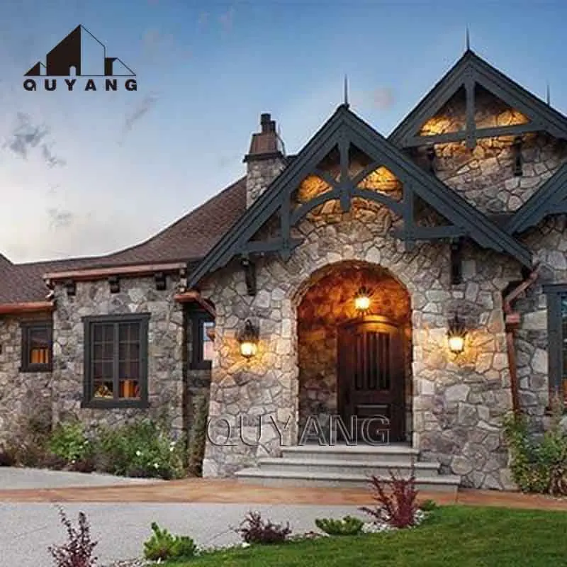 QUYANG Wholesale Factory Price Custom Stone Panel Outdoor Wall Cladding Stone For City Project