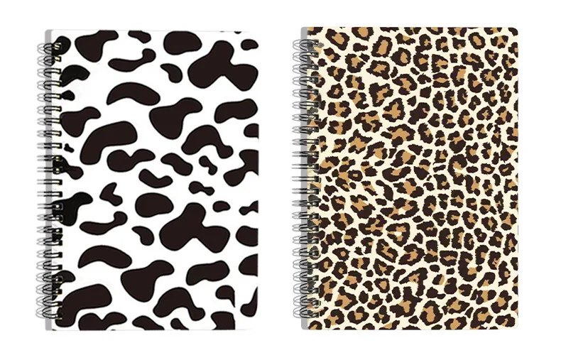 A5 Kawaii personalizados cuadernos para estudiantes espiral cuadernos universitarios leopard print notebook