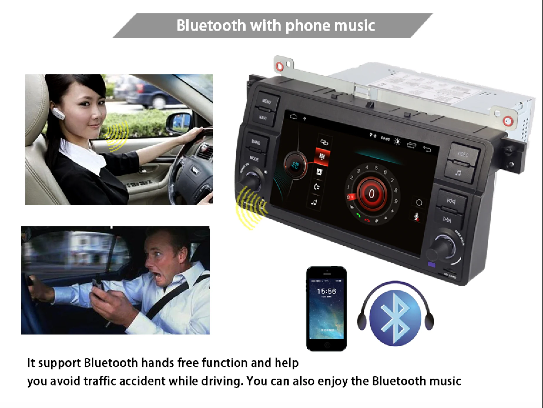 Carplay Android 11 AutoRadio Car Player Stereo For BMW 3 Series E46 Multimedia M3 318 320 325 330 335 1998-2005 GPS Navigation