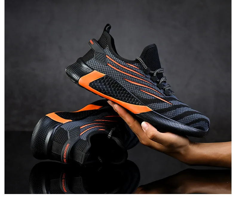 Zapatos de Seguridad shockproof labor protection anti-smashing anti-stab breathable men casual durable work safety running shoes