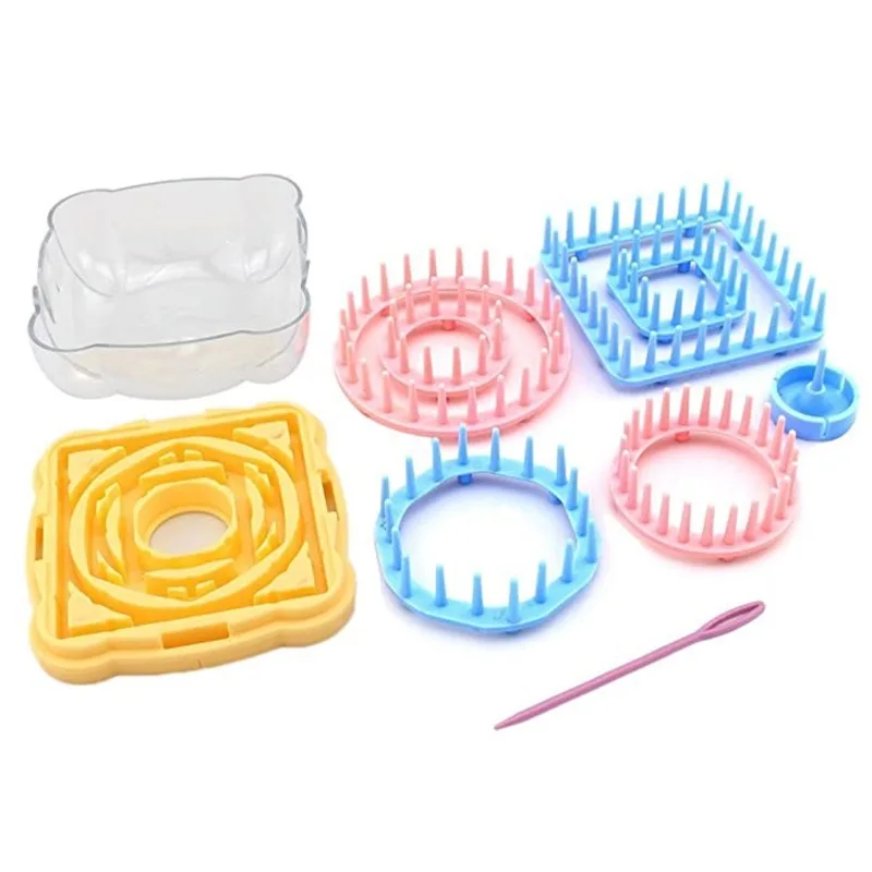 mini round hand pom pom maker for ball weaving diy knitting loom