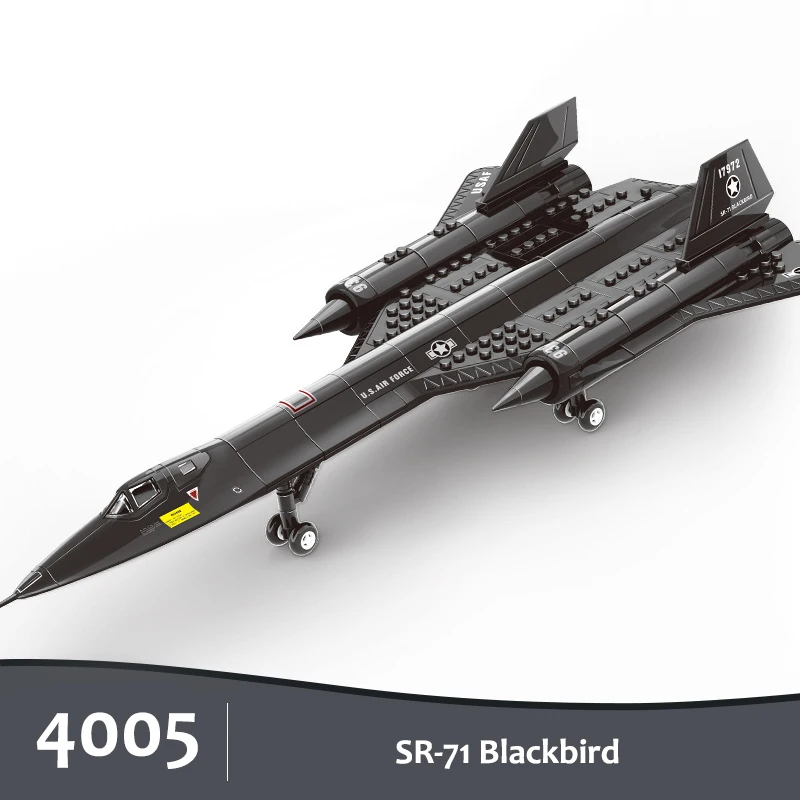 4005 Military Series SR-71 BLACKBIRD Model Compatible Small Particle Kids Educational Assemble Building Block Toy Set Juguetes