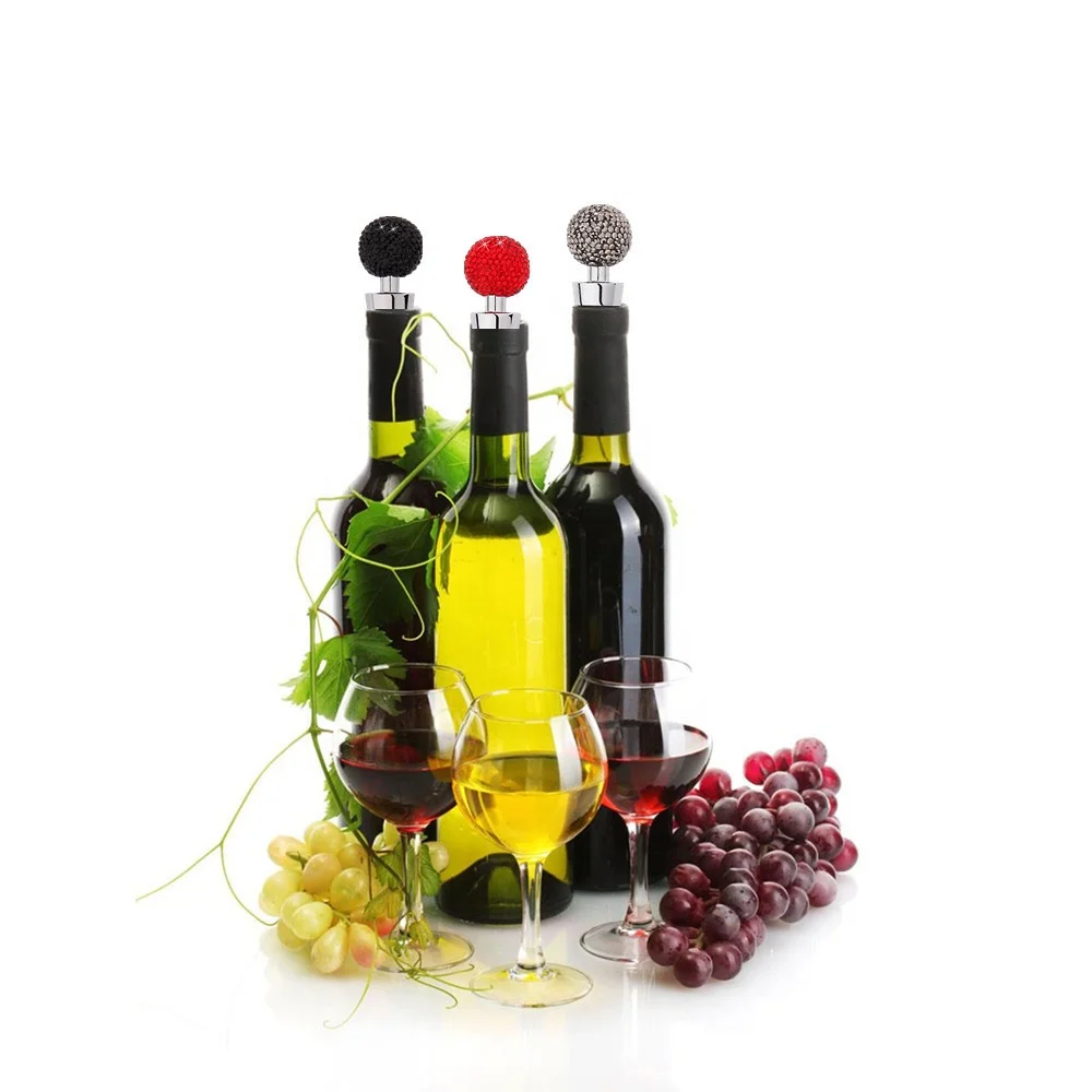 Diamond Reusable Plug Crystal Decorative Wine Beverage Bottle Stoppers Bar Accessories